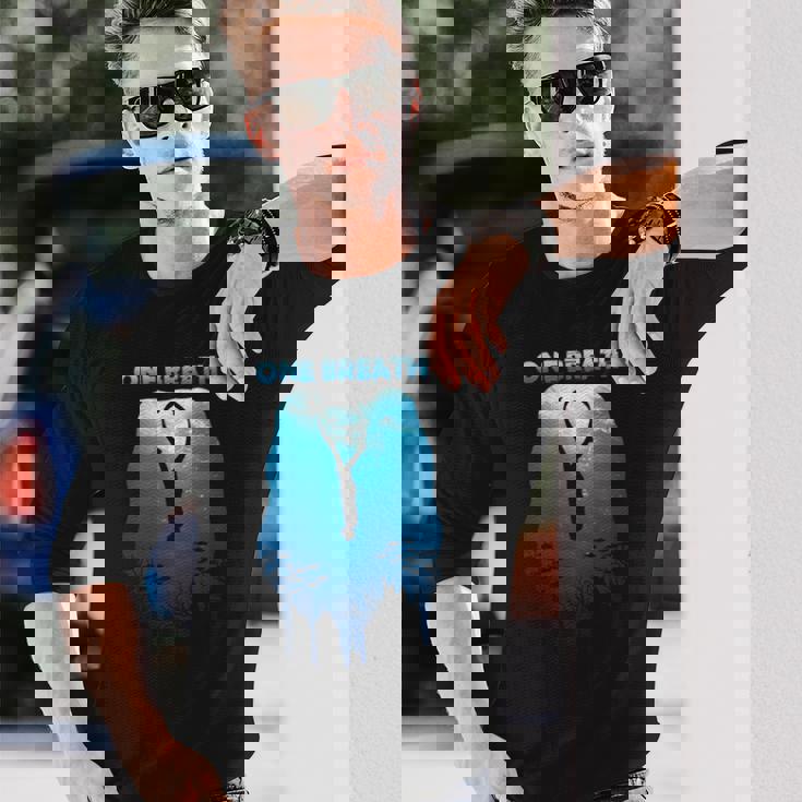 Freediving One Breath ダイビング Apnea オーシャンフリー ダイブシー 長袖tシャツ 長袖Tシャツ 彼への贈り物