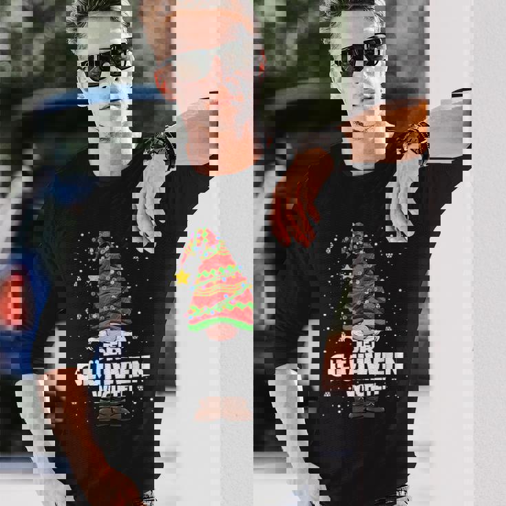 Glühwein Wichtel Weihnachten Langarmshirts Geschenke für Ihn