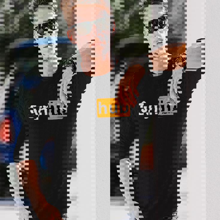 Gymhub 面白い ワークアウト フィットネス モチベーション ジム 長袖Tシャツ 彼への贈り物