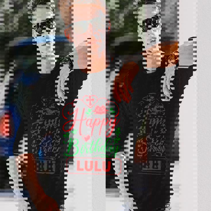 Happy Birthday Lulu かわいいクリスマスルル 長袖Tシャツ 彼への贈り物