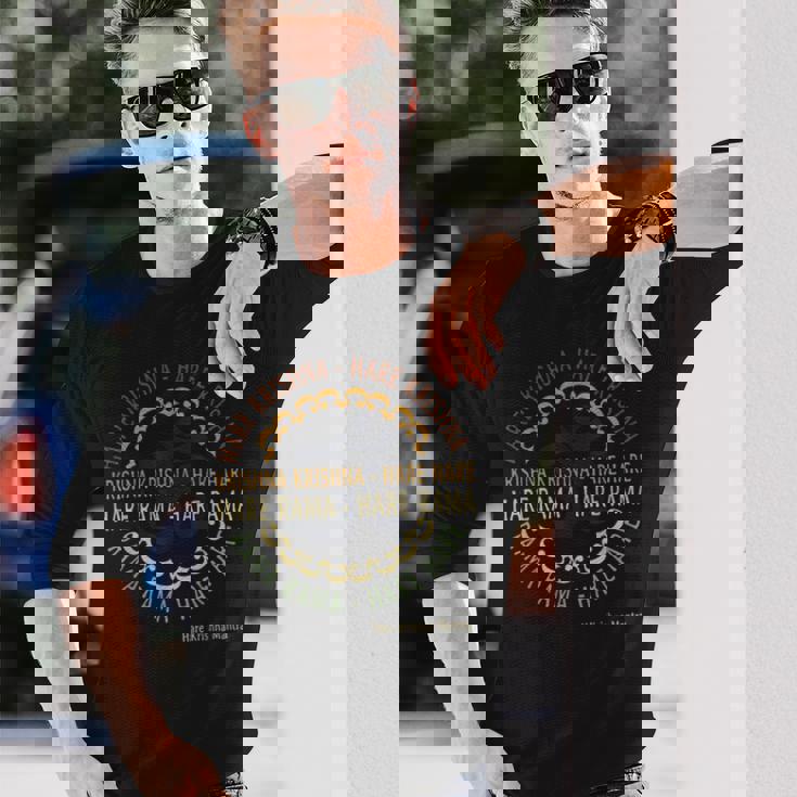 Hare Krishna シャツ スピリチュアル ハレ クリシュナ マントラ 長袖Tシャツ 彼への贈り物