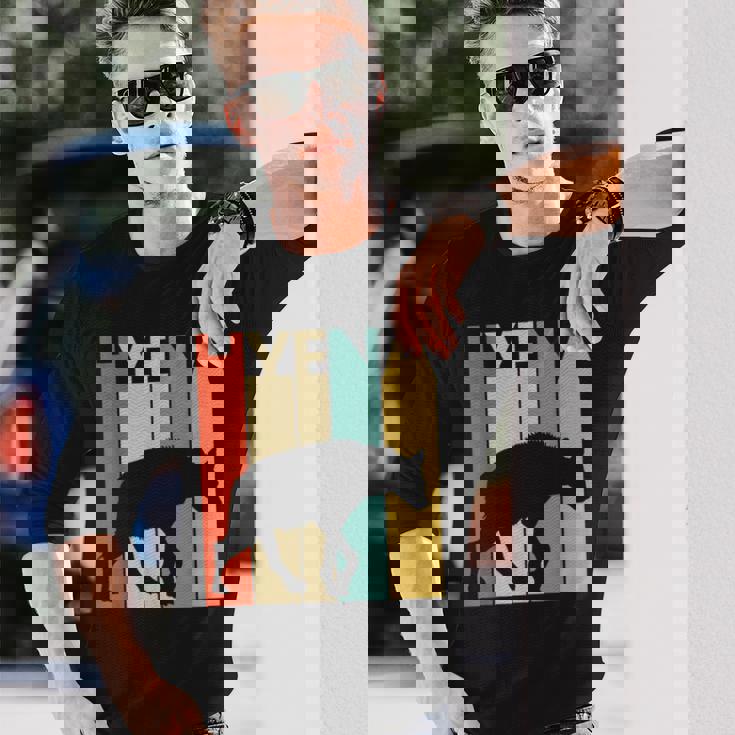 Hyena ハイエナ 動物 長袖Tシャツ 彼への贈り物