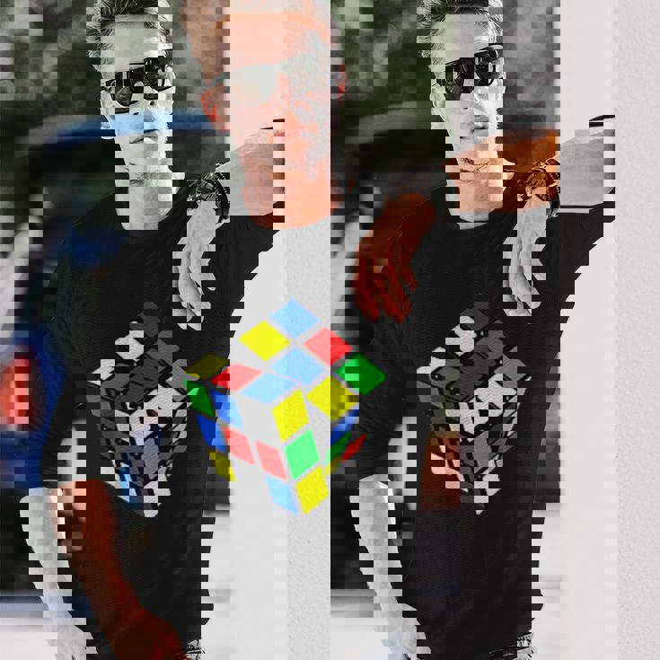 Impossible Rubik Rubix キューブポケット レトロ ゲームボーイ 長袖Tシャツ 彼への贈り物