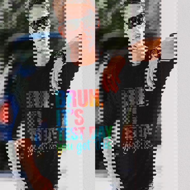 Its Test Day シャツ 学生 モチベーション ポジティブ バイブ 長袖Tシャツ 彼への贈り物