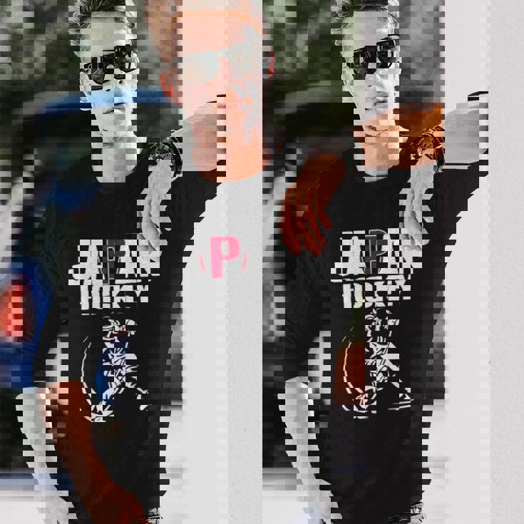 Japan Ice Hockey ファンジャージ 日本のホッケーチームを応援 長袖Tシャツ 彼への贈り物