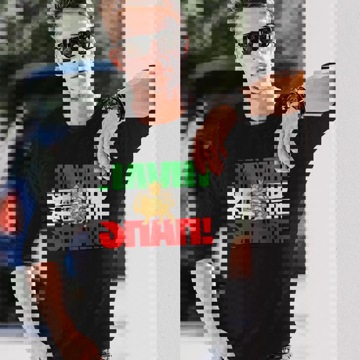 Javidhah イラン国旗 ペルシャパフラヴィー ライオンと太陽 長袖tシャツ 長袖Tシャツ 彼への贈り物