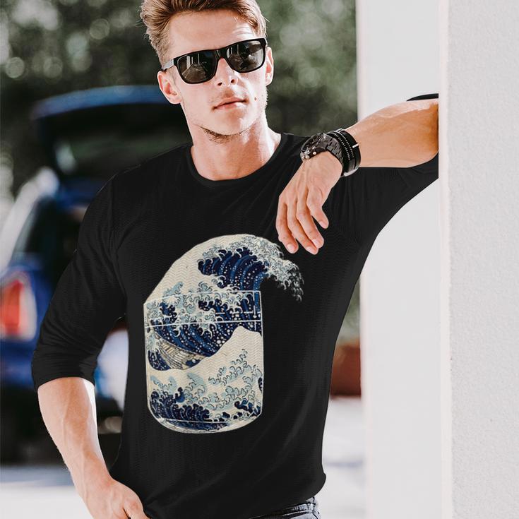 La Gran Ola Japonesa Kanagawa La Gran Ola Japonesa Camiseta de manga larga Regalos para él