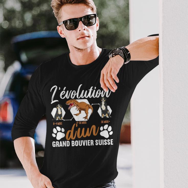 L'évolution D'un Grand Bouvieruisse T-shirt à manches longues Cadeaux pour lui