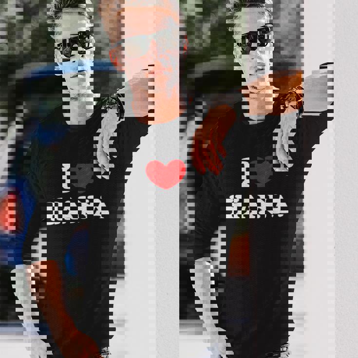 I Love Hana 私は愛する Hana 長袖Tシャツ 彼への贈り物