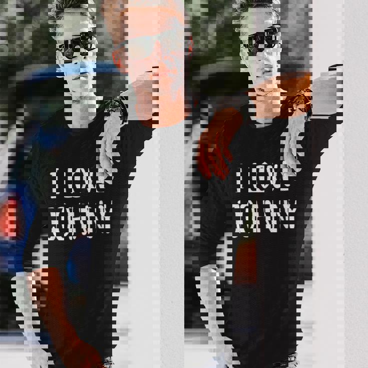 I Love Johnny Love John 長袖Tシャツ 彼への贈り物