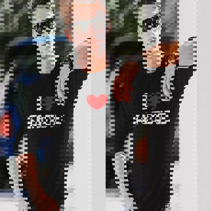 I Love Kozue 私は愛する Kozue 長袖Tシャツ 彼への贈り物