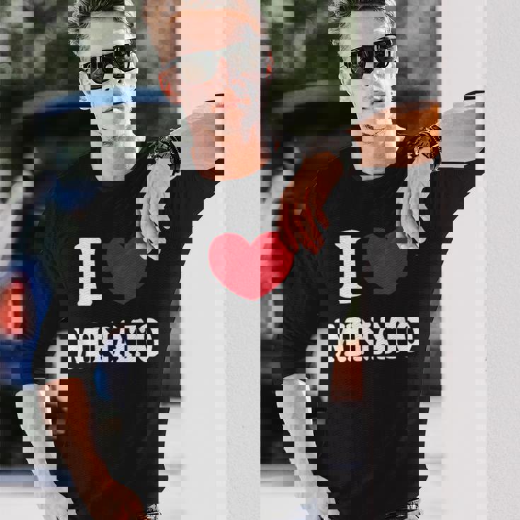 I Love Minato ミナトが大好きです 長袖Tシャツ 彼への贈り物