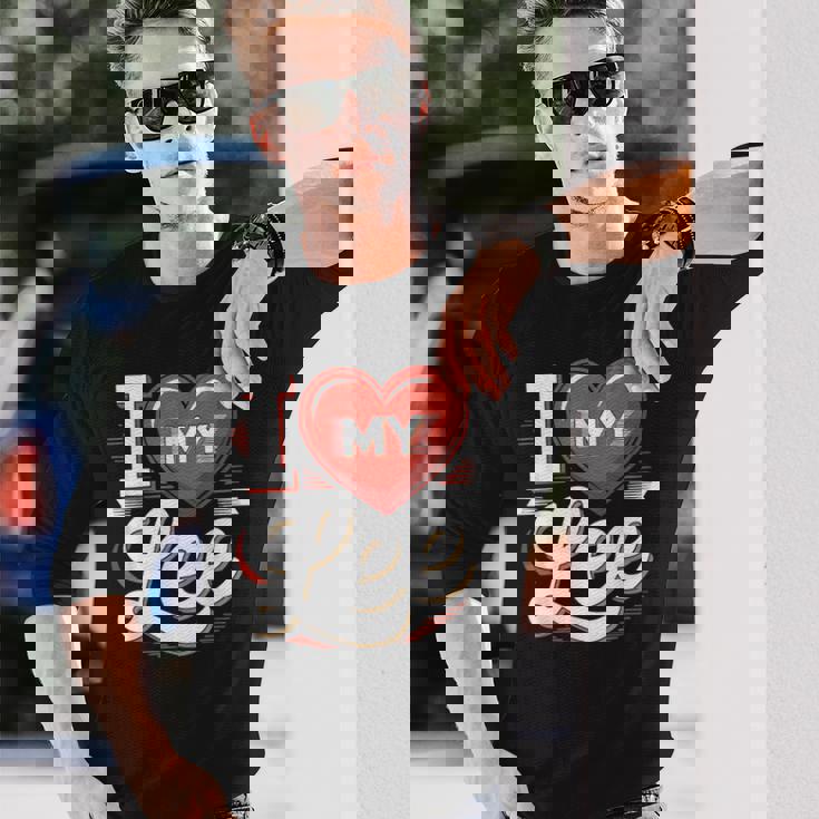 I Love My Lee 名前 Lee 長袖Tシャツ 彼への贈り物