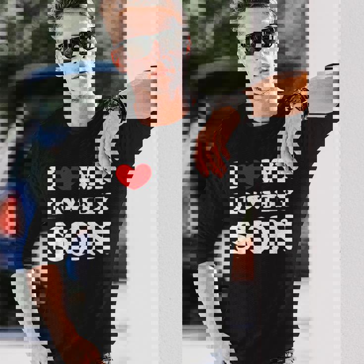 I Love My Lovelyon 愛しい息子を愛しています 長袖Tシャツ 彼への贈り物