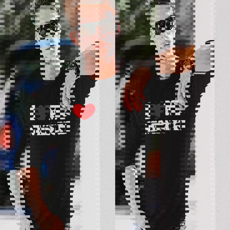 I Love My Mitsuki 私は私のミツキが大好きで、私は私のミツキが大好きです 長袖Tシャツ 彼への贈り物