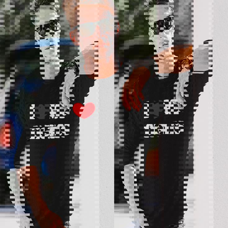 I Love My Tights タイツが大好き 長袖Tシャツ 彼への贈り物