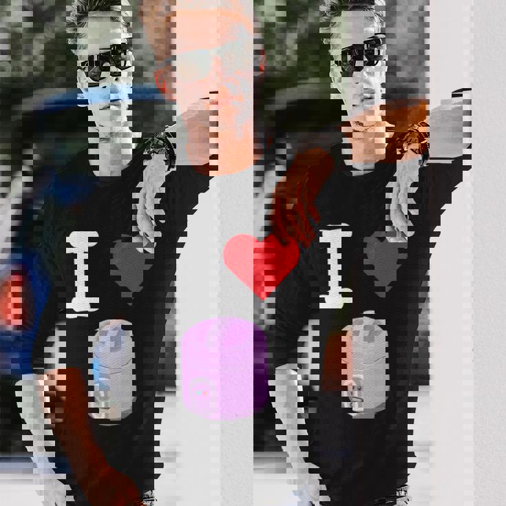 I Love 炊飯器 キッチン家電 パーフェクトメイド 食事 長袖tシャツ 長袖Tシャツ 彼への贈り物