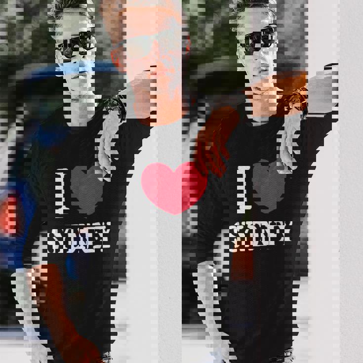 I Loveydney シドニーが大好き 長袖Tシャツ 彼への贈り物