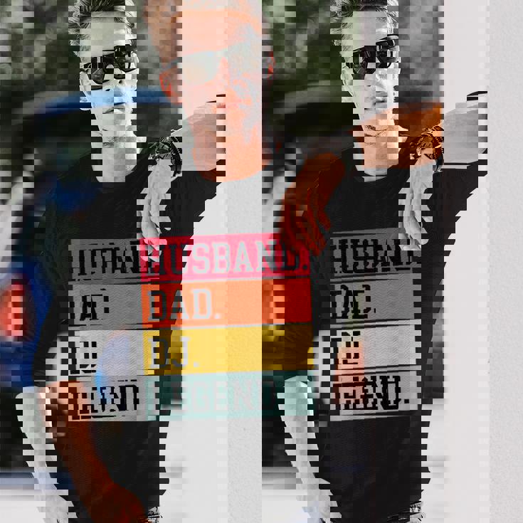 Marito Papà Dj Leggenda Divertente Dj Disc Music Lover Maglietta a maniche lunghe Regalos para él