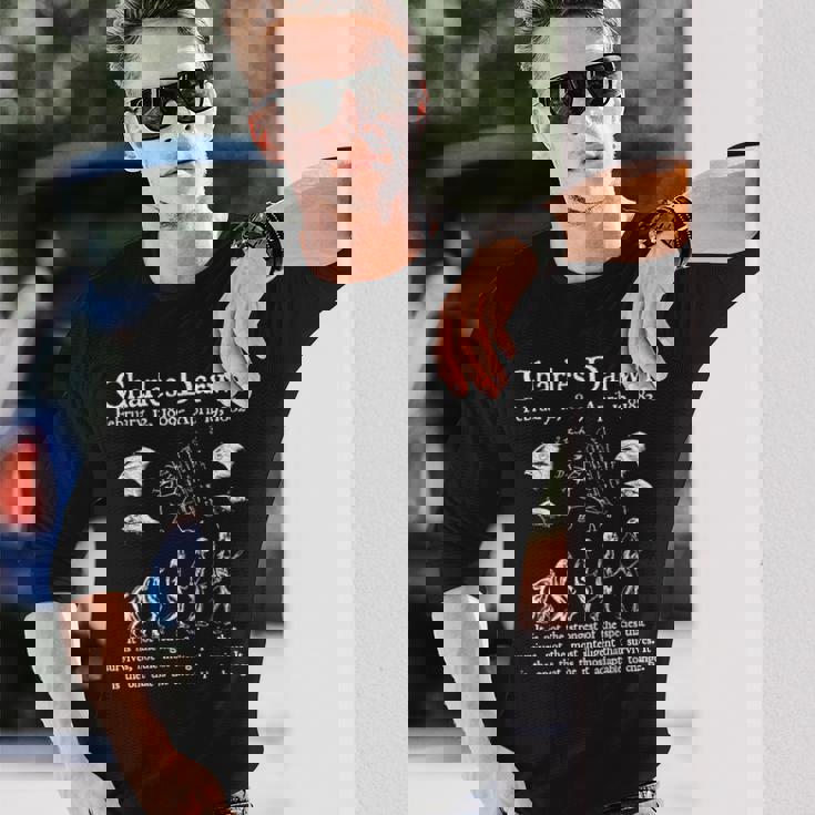 Nerdyintage ダーウィン進化生物学科学教師 長袖Tシャツ 彼への贈り物