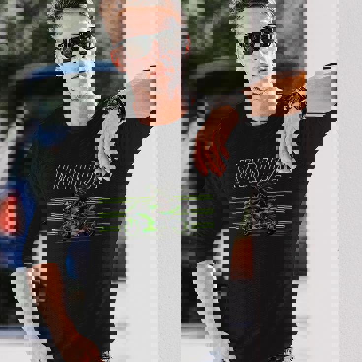 Ninja H2 忍者 ライダー バイカー スポーツバイク スーパースポーツ フルカウル レーサーレプリカ ツアラー 長袖Tシャツ 彼への贈り物