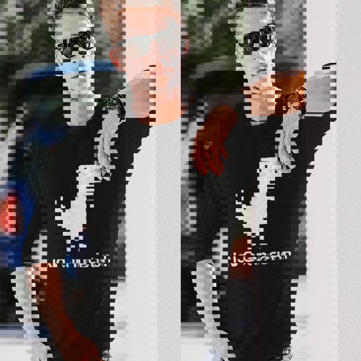 No Internet Dinosaur- No ConnectionChrome Brower 長袖Tシャツ 彼への贈り物