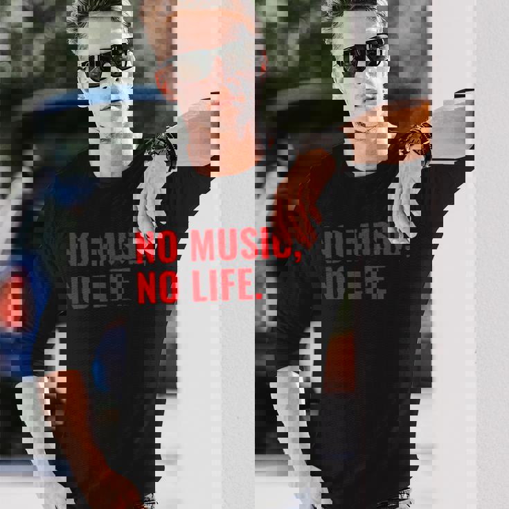 No Music No Life For All Music Lovers メンズレディース 長袖Tシャツ 彼への贈り物