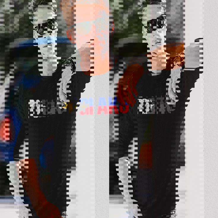 Pogi Ako I'm Handsome フィリピン Pinay Filipina 長袖Tシャツ 彼への贈り物