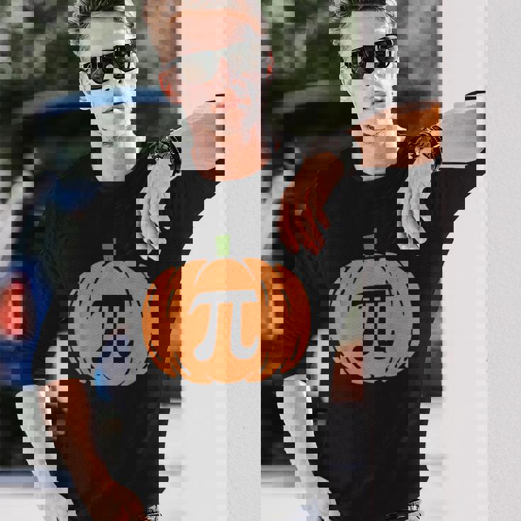 Pumpkin Pi Math Pun Thanksgiving Long Sleeve T-Shirt Gifts for Him