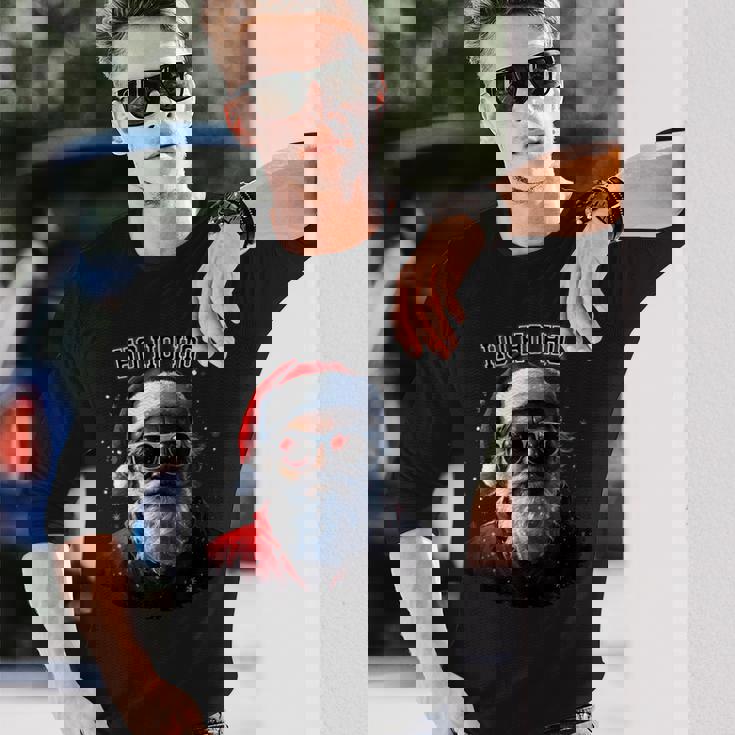 Sarkastischer Cooler Weihnachtsmann Mitonnenbrille Undchnee Weihnachten Langarmshirts Geschenke für Ihn