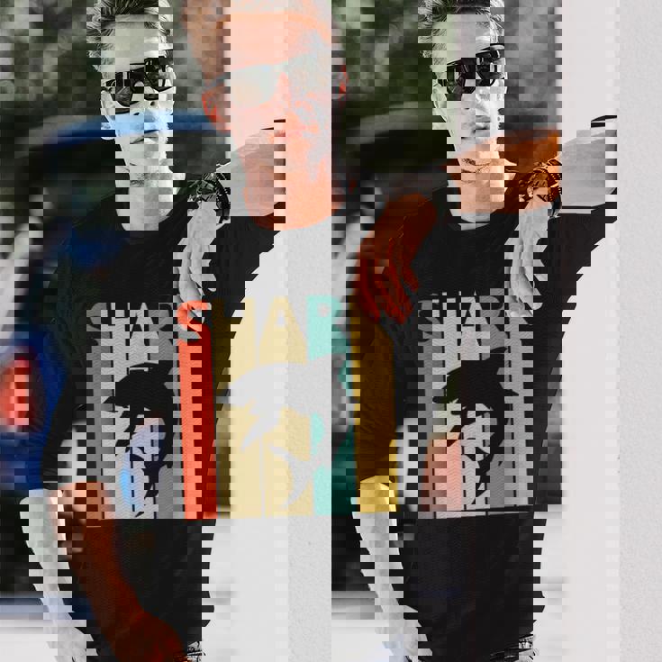 Shark サメ 動物 長袖Tシャツ 彼への贈り物