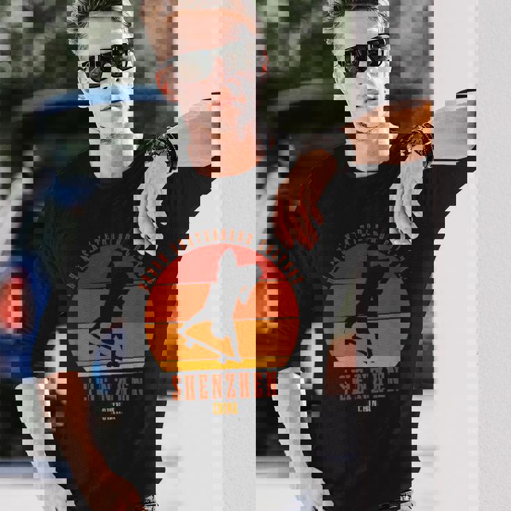 Shenzhen China スケートボーダーアーバン スケートボード 長袖Tシャツ 彼への贈り物