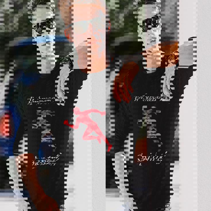 Someoneayprinting 陸上競技 ランニング 長袖Tシャツ 彼への贈り物