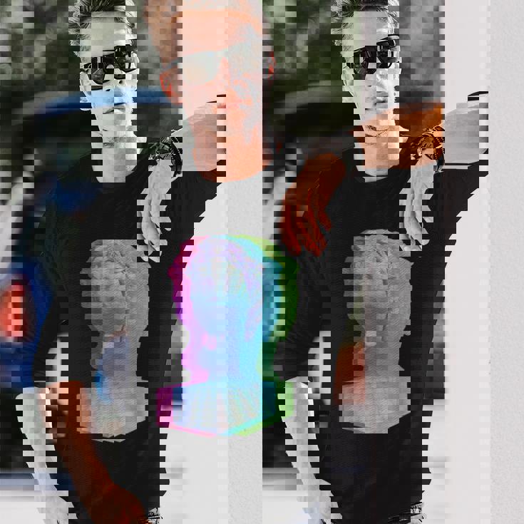 Vaporwave シュールグリッチアートシャツ 長袖Tシャツ 彼への贈り物