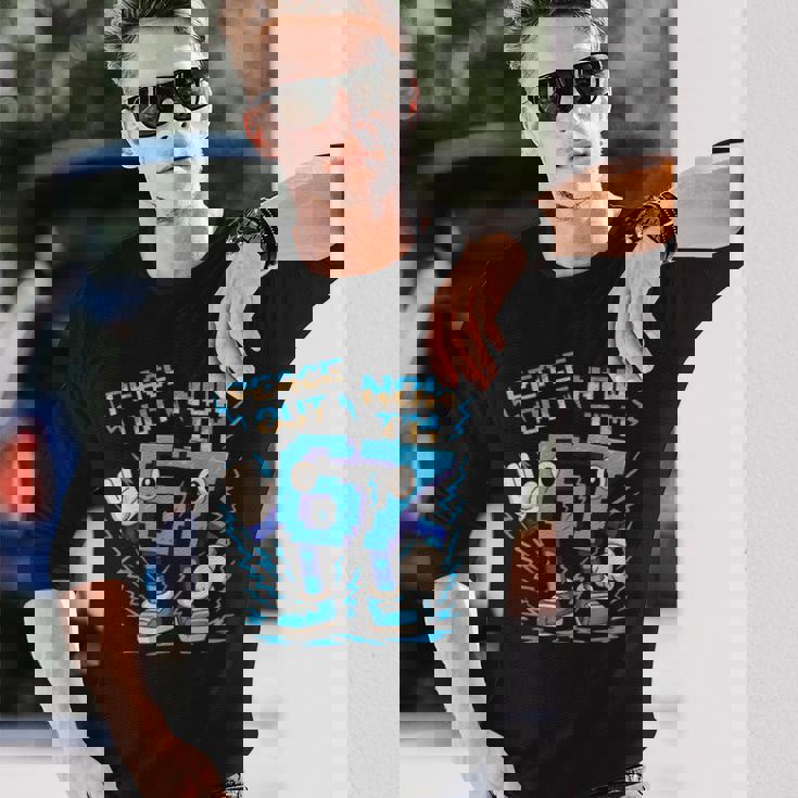 I Was 6 Now I'm 7Ixeven Brainrot 7歳の誕生日 長袖Tシャツ 彼への贈り物