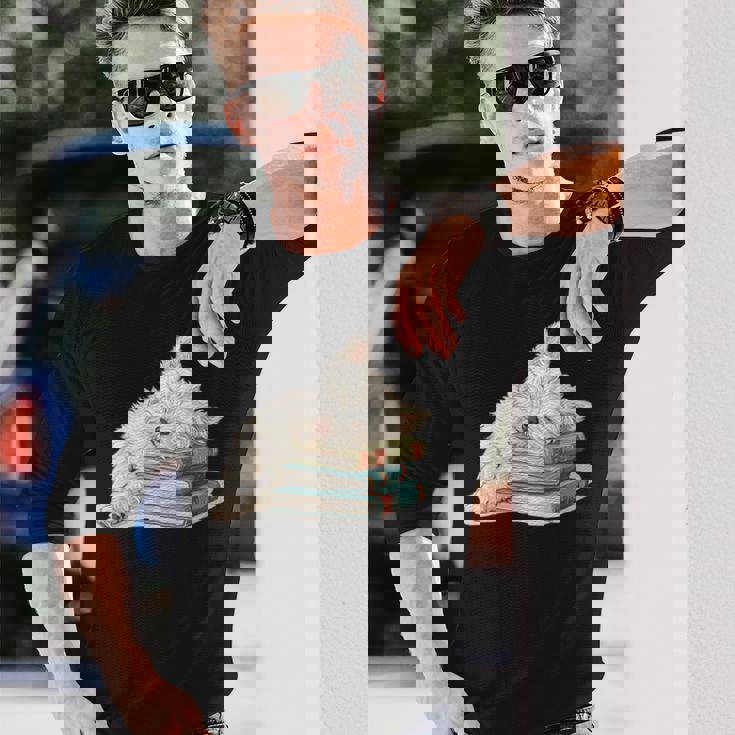 West Highland Terrier Books 犬種 ウェスティ 長袖Tシャツ 彼への贈り物