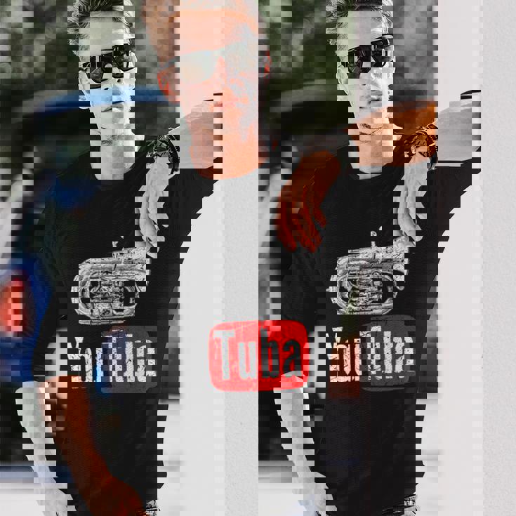 You Tuba 面白いマーチングバンド ヴィンテージ チューバ ユーフォニアム 長袖Tシャツ 彼への贈り物