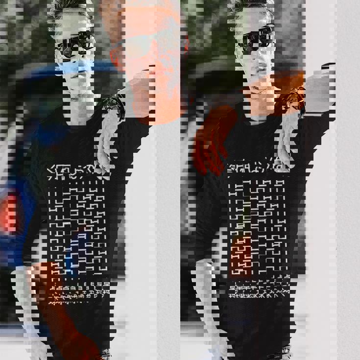 【今日何しようかな 卓球】あみだくじ 卓球選手 卓球部 卓球好き おもしろ 面白い ユーモア ギャグ ネタ ウケ狙い 長袖Tシャツ 彼への贈り物