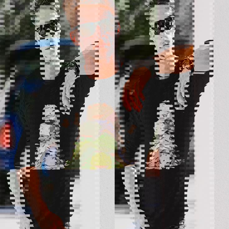 おもしろ爬虫類 かわいいトカゲ ヤモリ 動物 長袖tシャツ 長袖Tシャツ 彼への贈り物