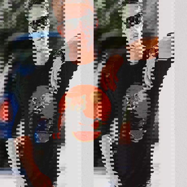 かわいいリトルパンダ くまの子 レッサーパンダ ベビーパンダ 長袖Tシャツ 彼への贈り物