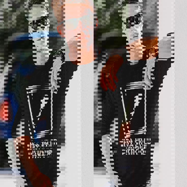 これはとても古い私の絵です 面白い誕生日プレゼント。 長袖Tシャツ 彼への贈り物