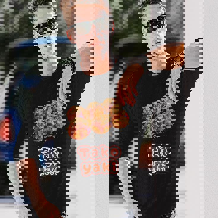 たこ焼き Takoyaki（ご飯タイム）たこやき【変なデザイン屋さん】大阪 面白い 長袖Tシャツ 彼への贈り物