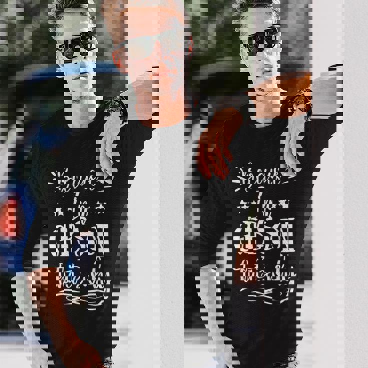 だって私はギブソンだから面白い 長袖Tシャツ 彼への贈り物