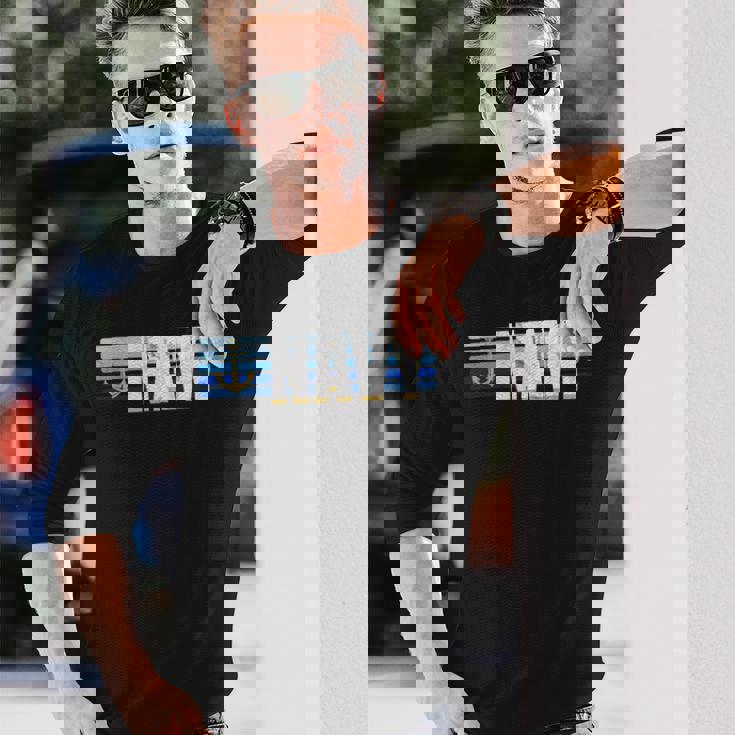 アメリカ海軍レトロ 長袖tシャツ 長袖Tシャツ 彼への贈り物