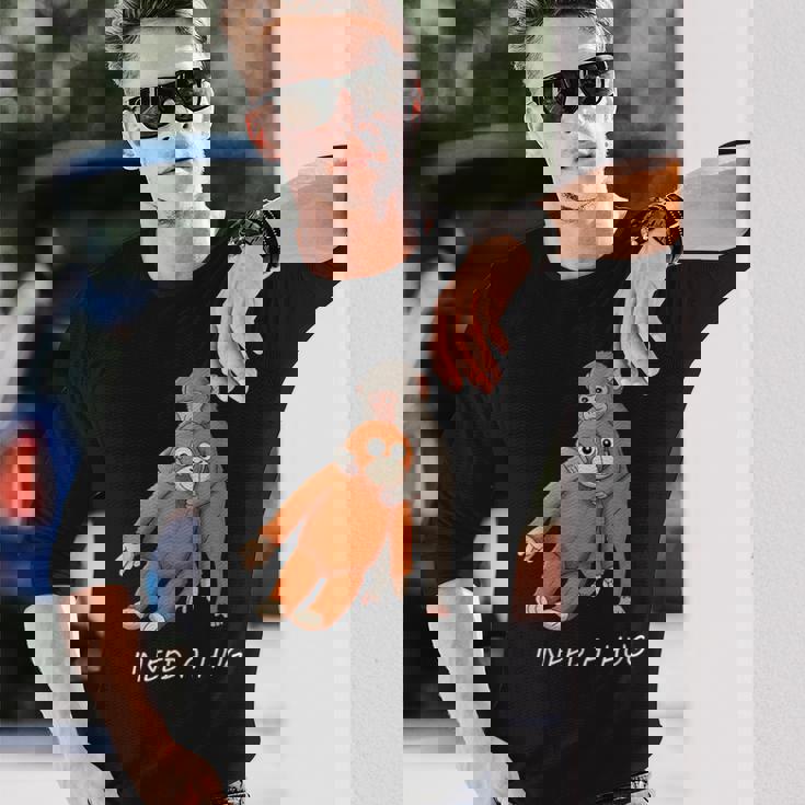 アローンベイビーモンキーパンチ 抱きしめたい可愛いデザイン 長袖Tシャツ 彼への贈り物