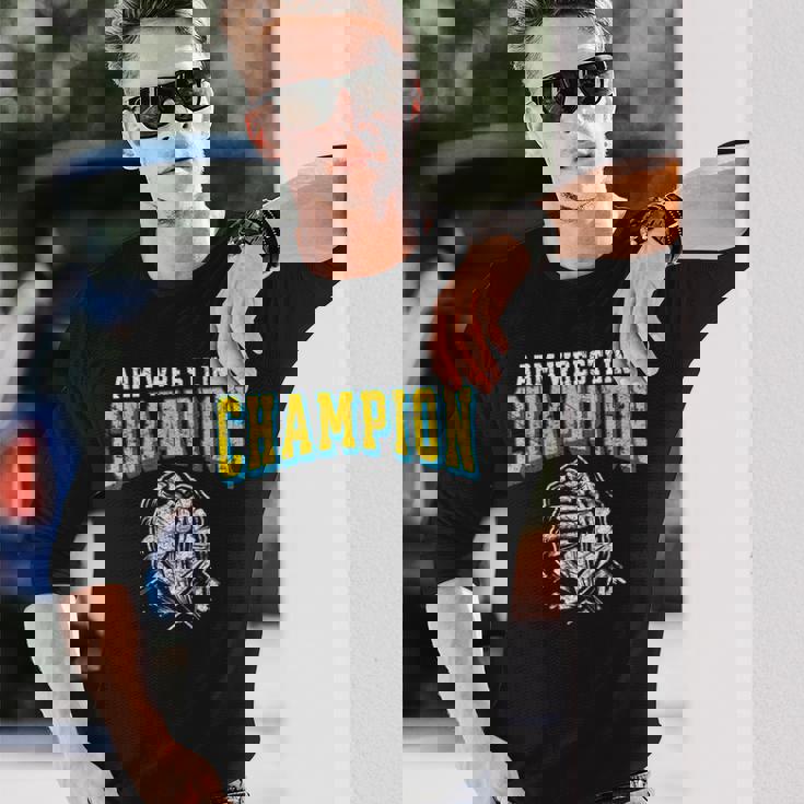 アームレスリングチャンピオン アームレスリング 長袖Tシャツ 彼への贈り物