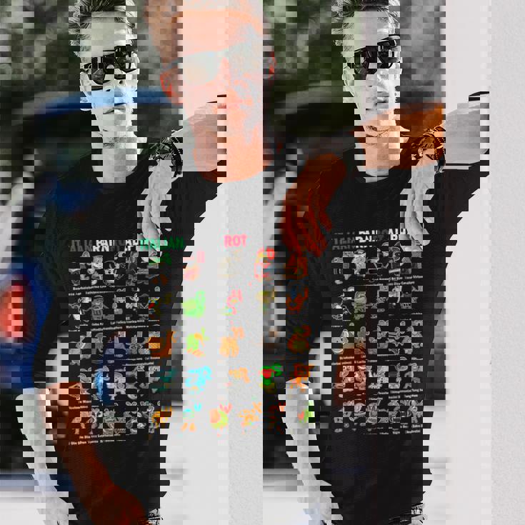 イタリアンブレインロットアルファベットキャラクター おもしろミーム 長袖Tシャツ 彼への贈り物