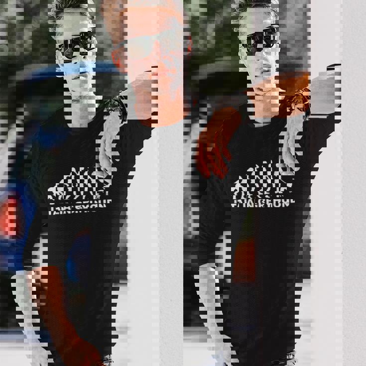 イタリアン・グレイハウンド・エボリューション 長袖Tシャツ 彼への贈り物