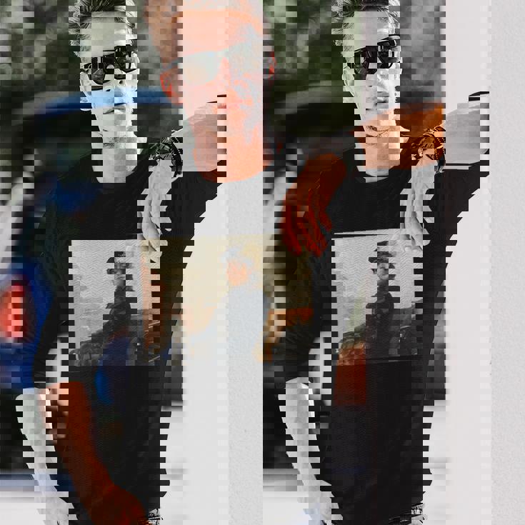 イヴァン・クラムスコイ作「見知らぬ女の肖像」 長袖Tシャツ 彼への贈り物