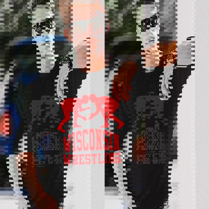 ウィスコンシン レスリング 長袖Tシャツ 彼への贈り物